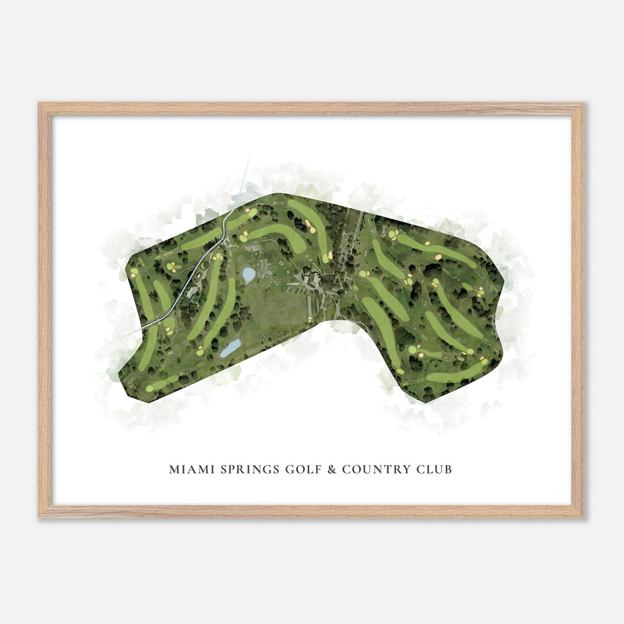 Print of Miami Springs Golf & Country Club Classic Map