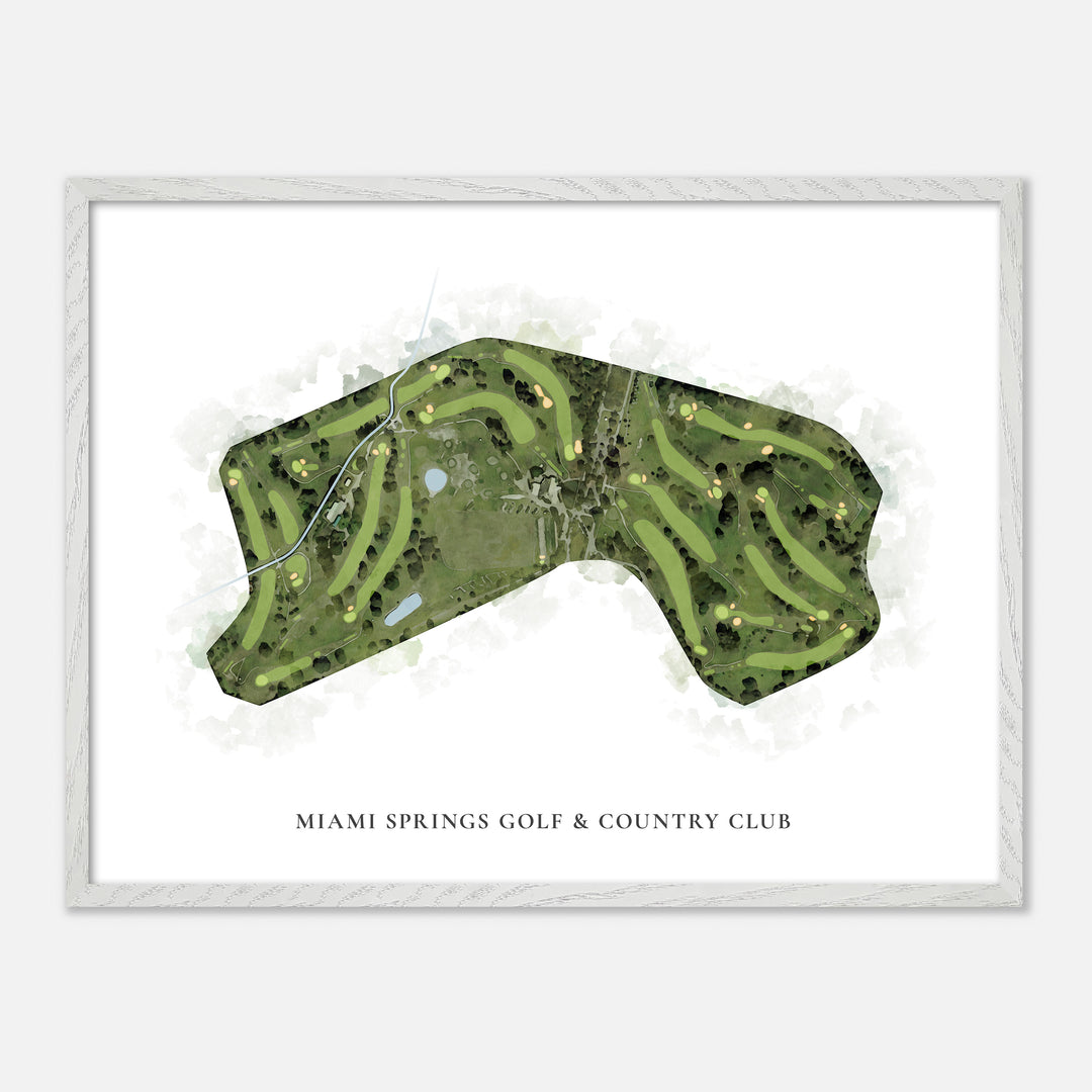 Print of Miami Springs Golf & Country Club Classic Map