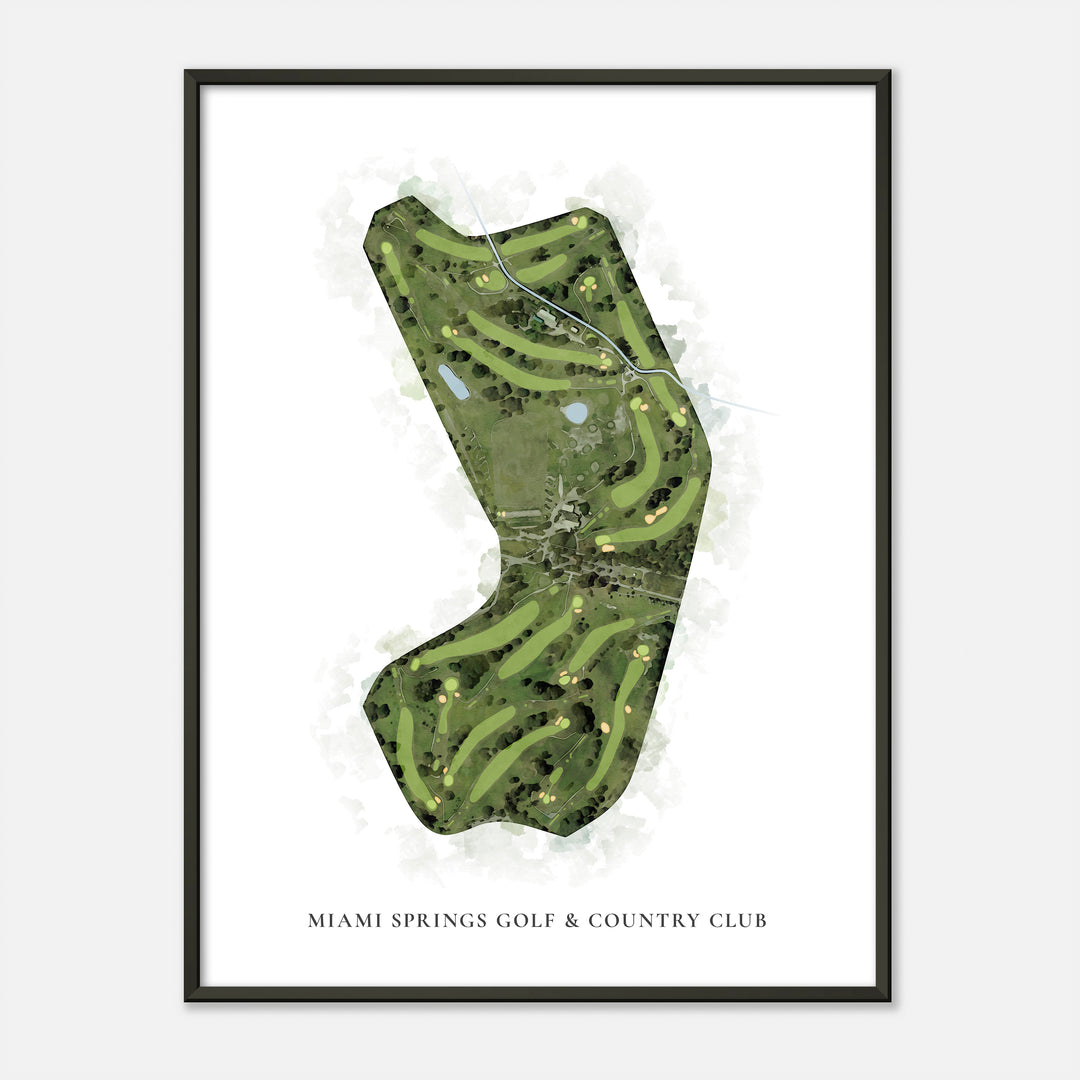 Print of Miami Springs Golf & Country Club Classic Map