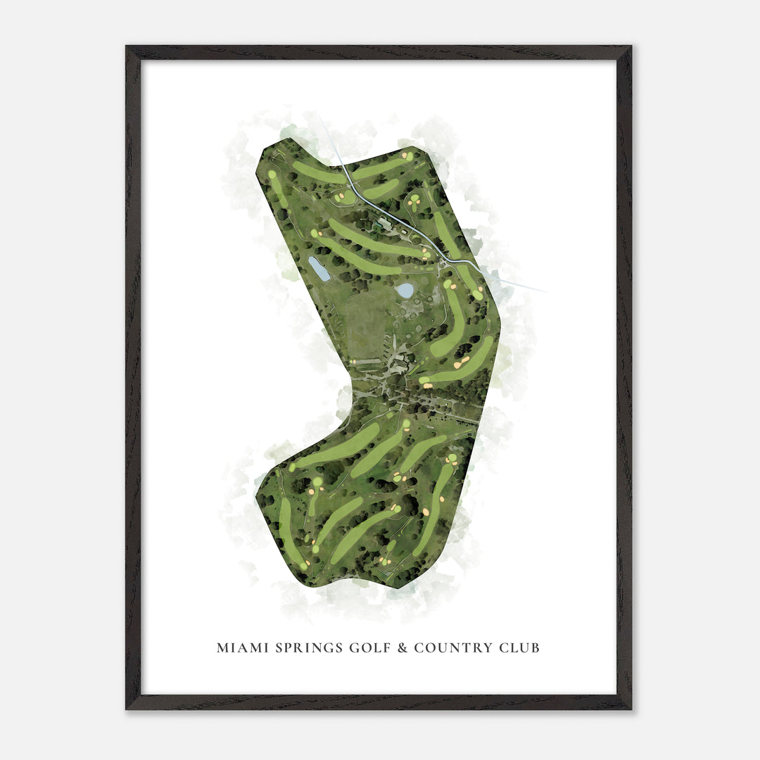 Print of Miami Springs Golf & Country Club Classic Map