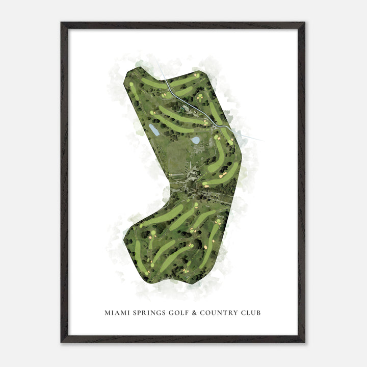 Print of Miami Springs Golf & Country Club Classic Map