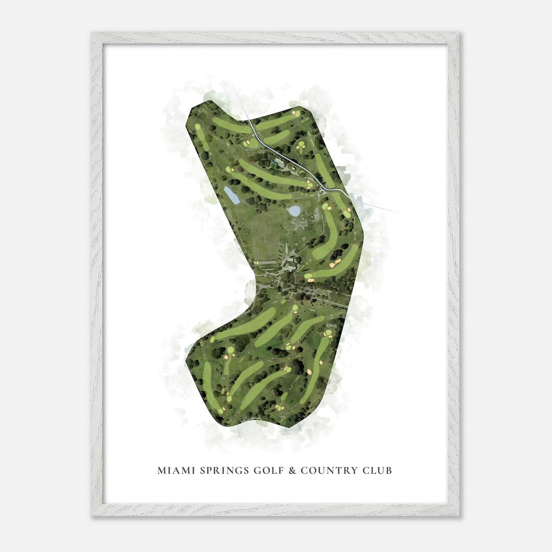 Print of Miami Springs Golf & Country Club Classic Map
