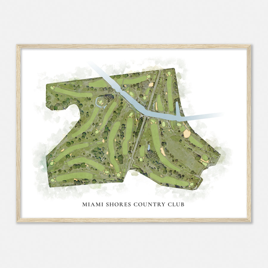 Print of Miami Shores Country Club Classic Map