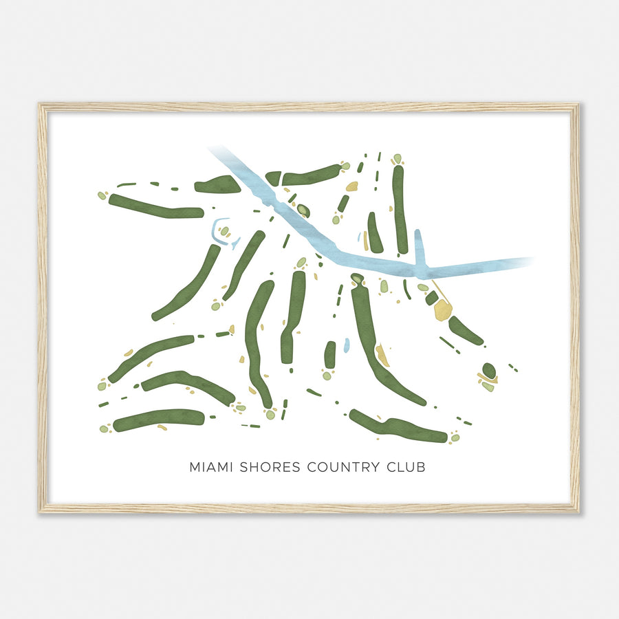 Print of Miami Shores Country Club Modern Map