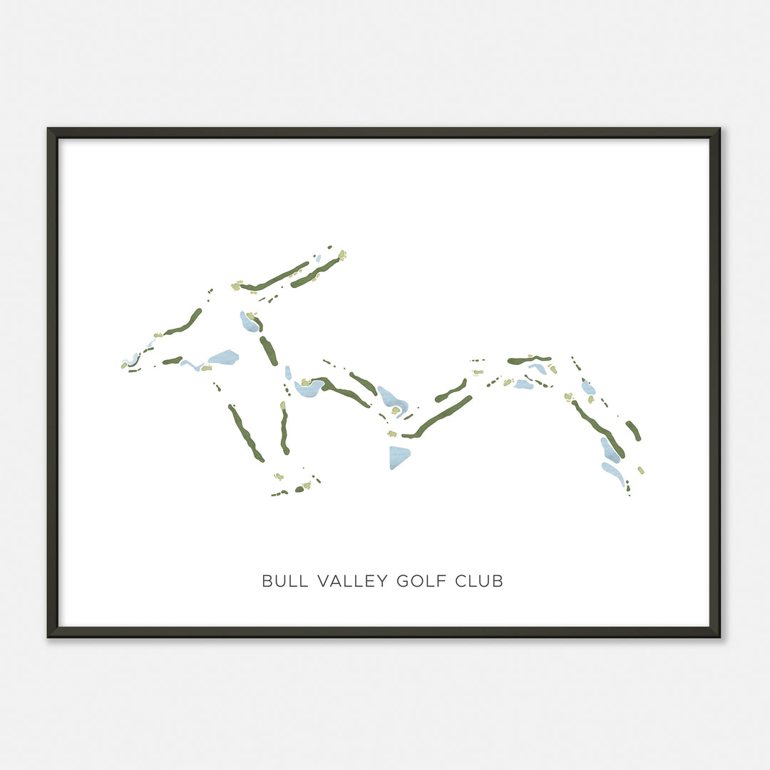 Print of Bull Valley Golf Club Modern Map