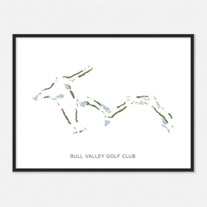 Print of Bull Valley Golf Club Modern Map