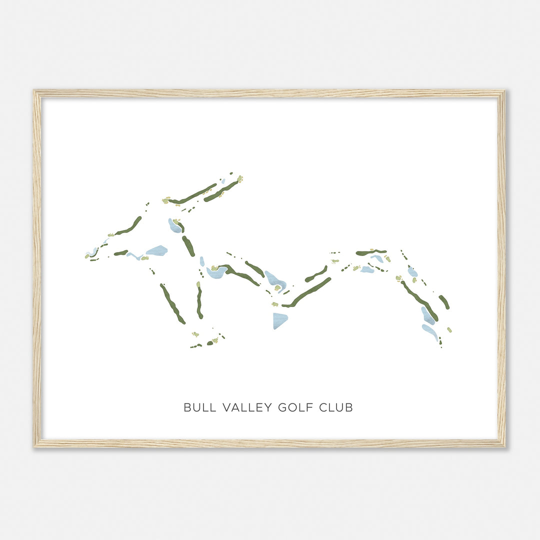 Print of Bull Valley Golf Club Modern Map