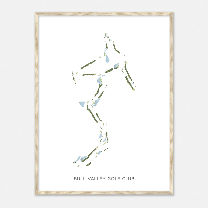 Print of Bull Valley Golf Club Modern Map