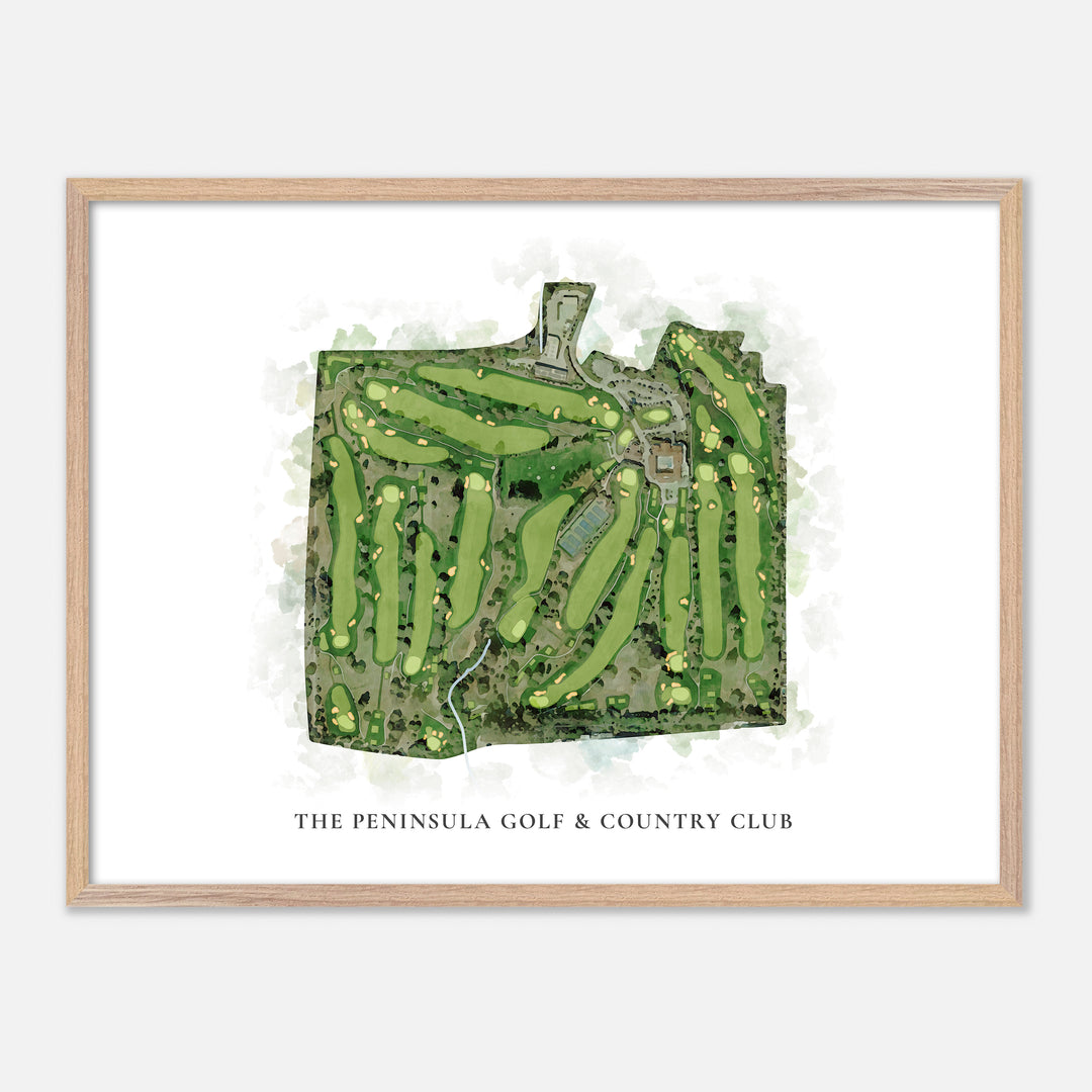 Print of The Peninsula Golf &amp; Country Club Classic Map
