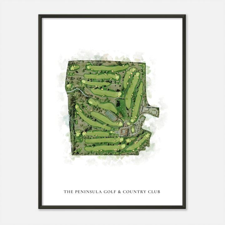Print of The Peninsula Golf &amp; Country Club Classic Map