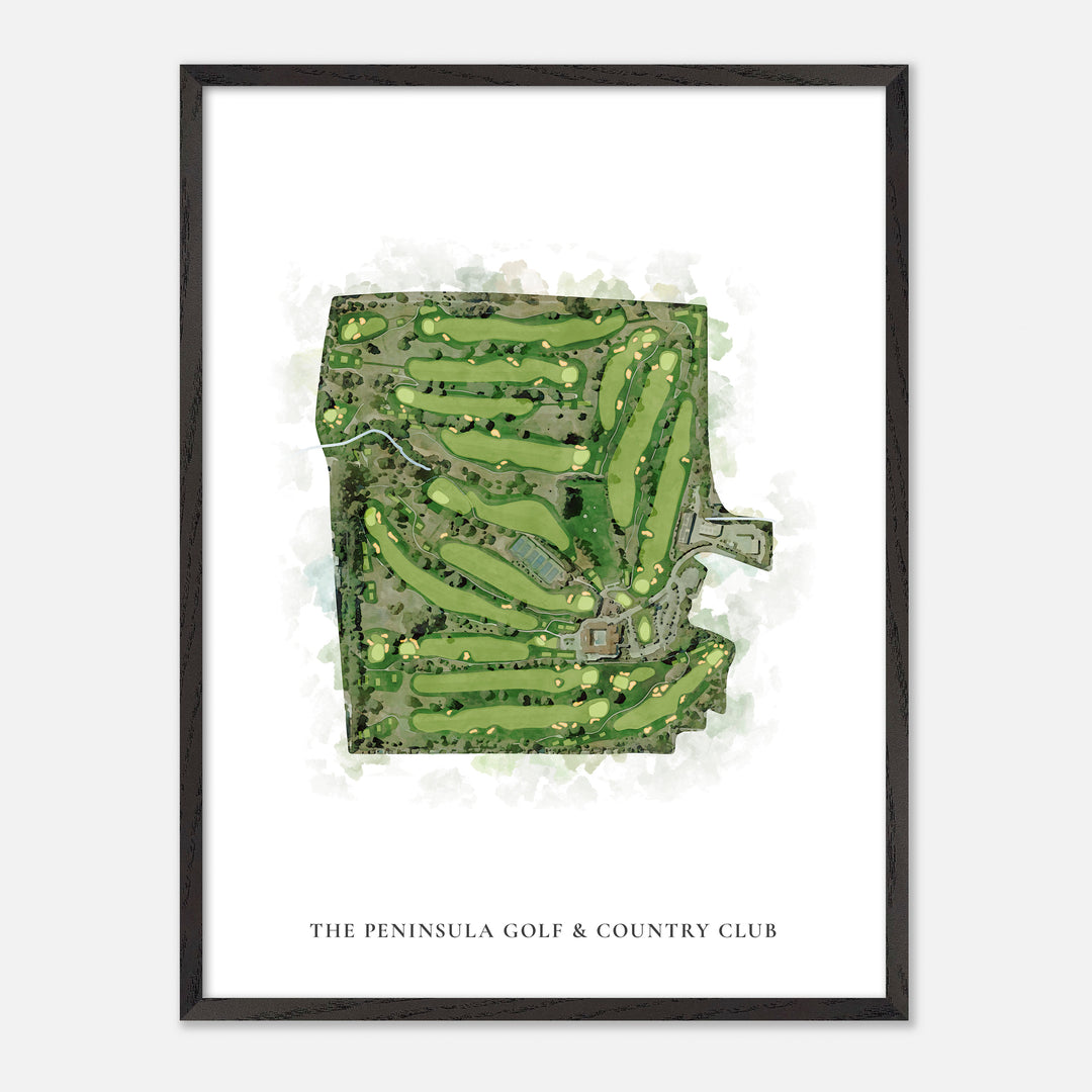 Print of The Peninsula Golf &amp; Country Club Classic Map