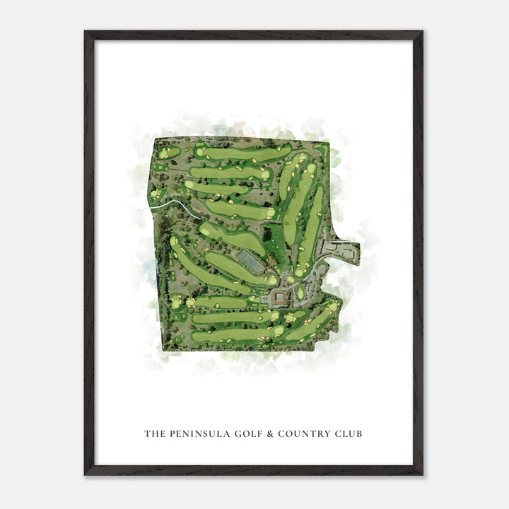 Print of The Peninsula Golf &amp; Country Club Classic Map