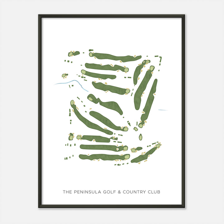 Print of The Peninsula Golf &amp; Country Club Modern Map