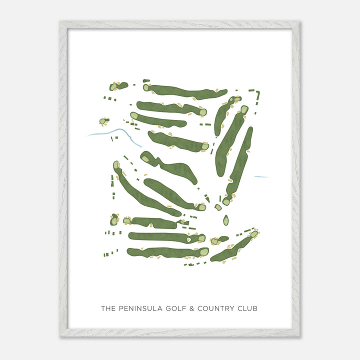 Print of The Peninsula Golf &amp; Country Club Modern Map
