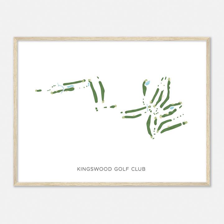 Print of Kingswood Golf Club Modern Map