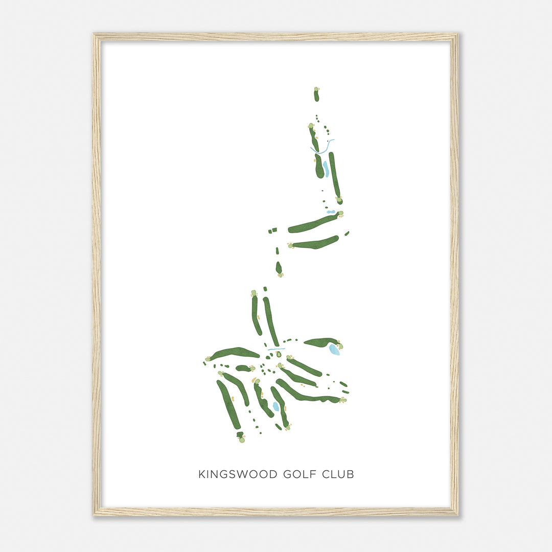 Print of Kingswood Golf Club Modern Map