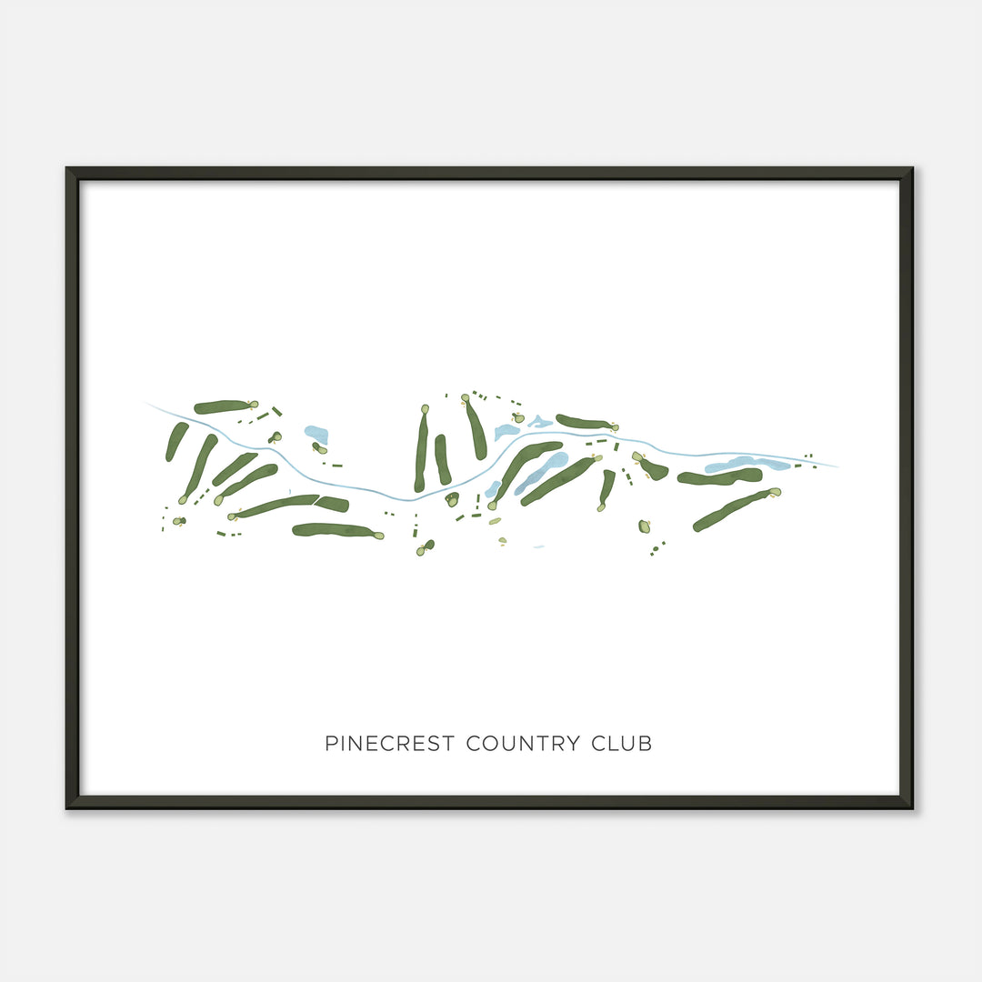 Print of Pinecrest Country Club Modern Map