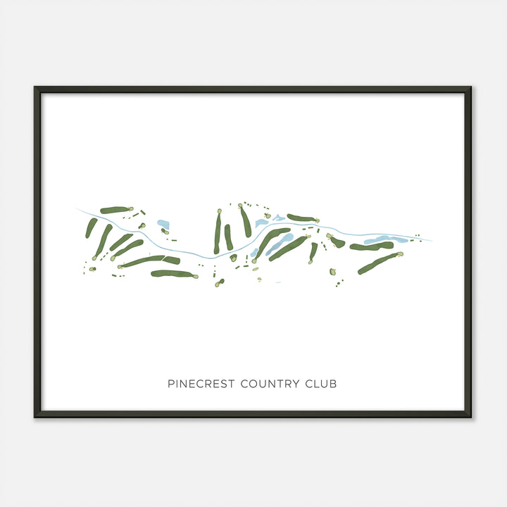 Print of Pinecrest Country Club Modern Map