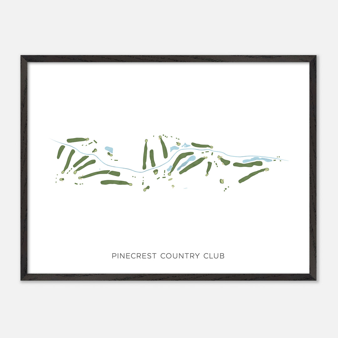 Print of Pinecrest Country Club Modern Map