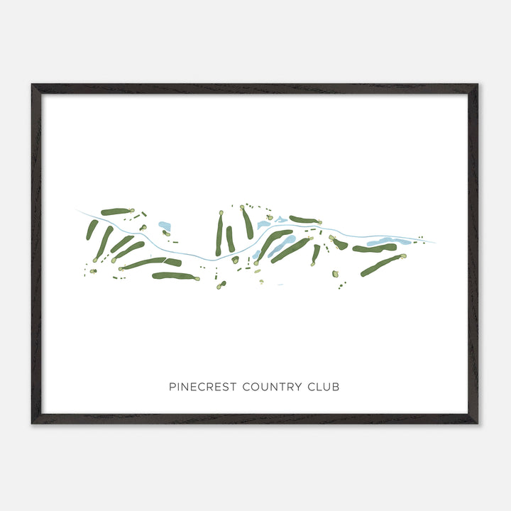Print of Pinecrest Country Club Modern Map