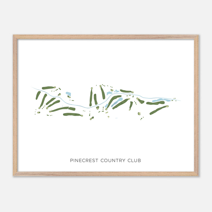 Print of Pinecrest Country Club Modern Map