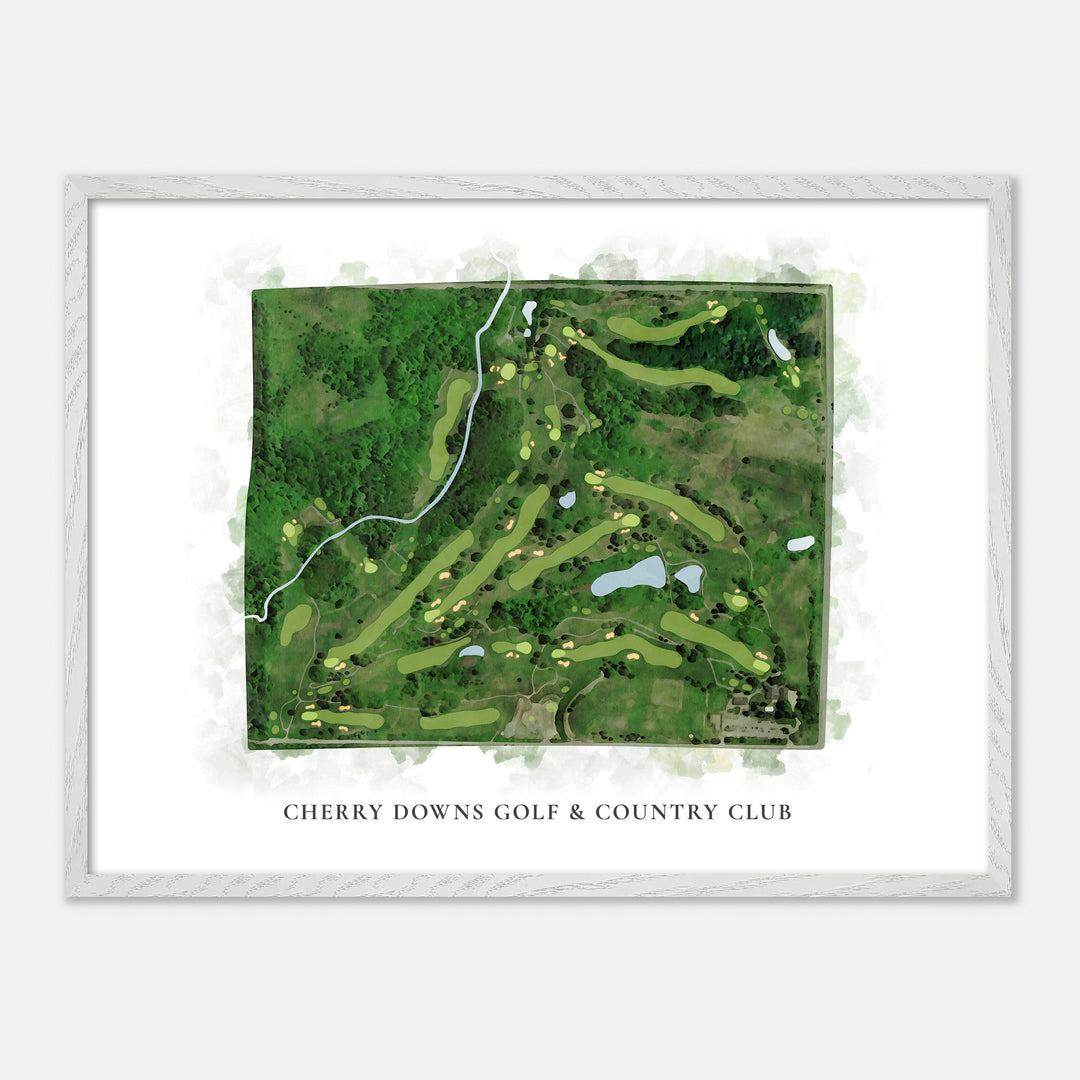 Print of Cherry Downs Golf &amp; Country Club Classic Map