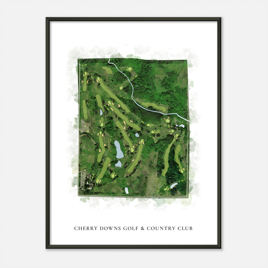 Print of Cherry Downs Golf &amp; Country Club Classic Map