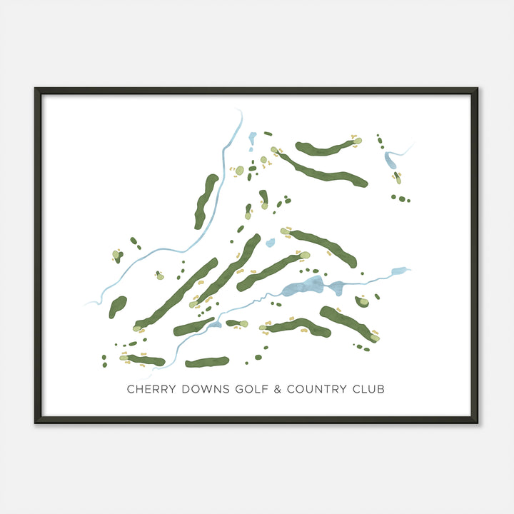 Print of Cherry Downs Golf & Country Club Modern Map