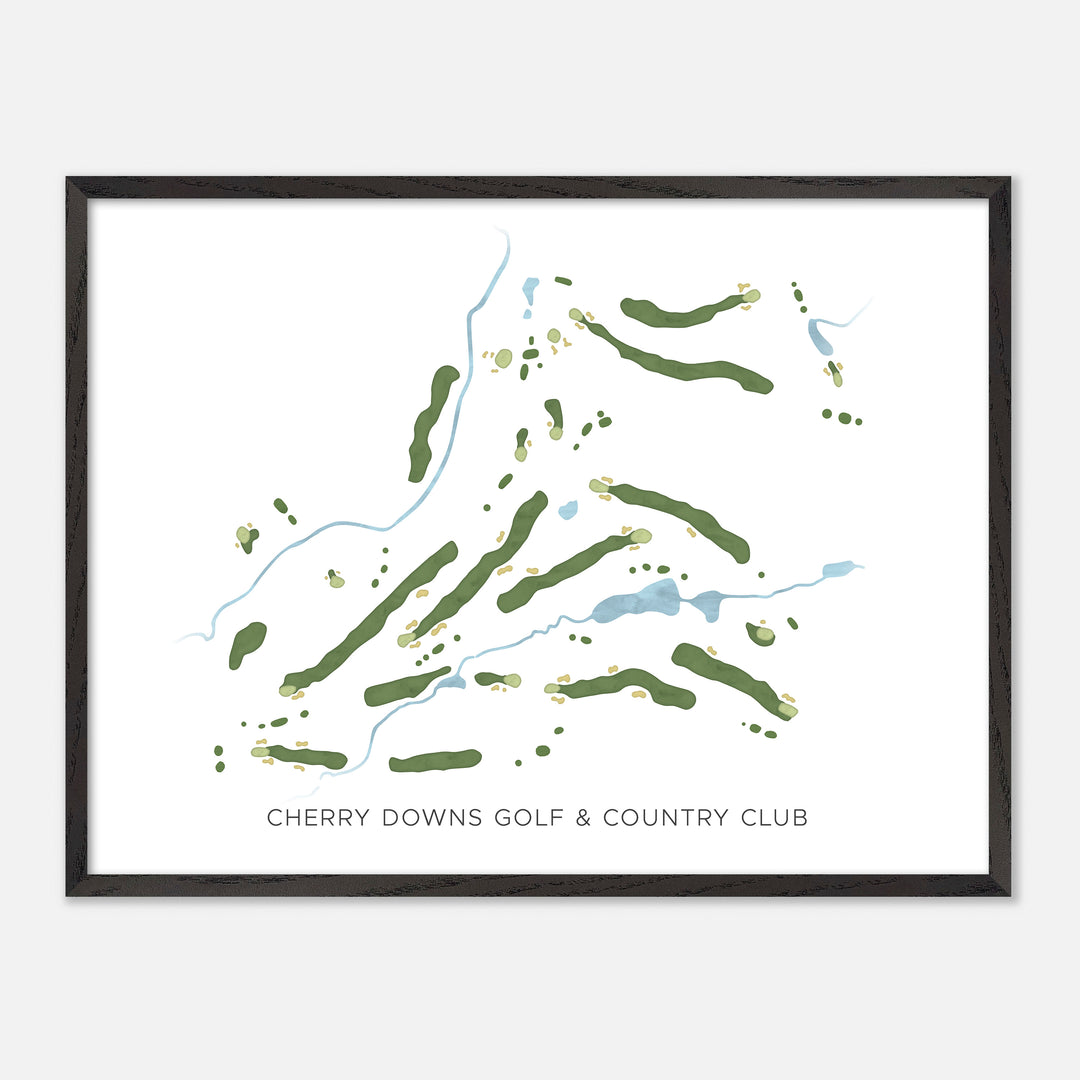 Print of Cherry Downs Golf & Country Club Modern Map