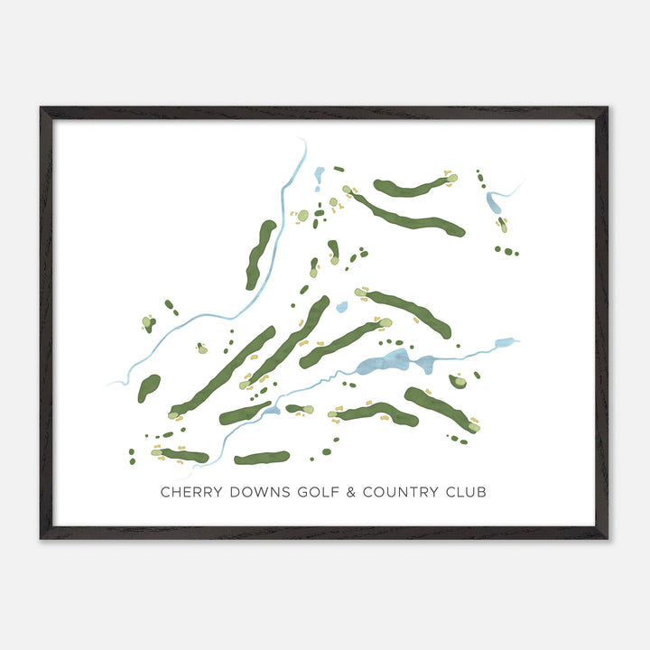 Print of Cherry Downs Golf & Country Club Modern Map