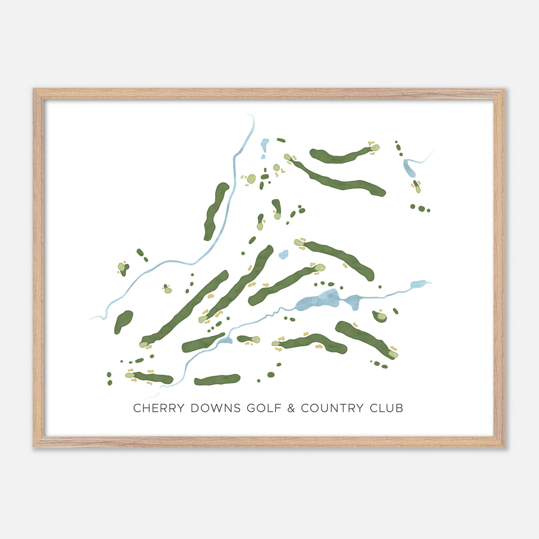 Print of Cherry Downs Golf & Country Club Modern Map