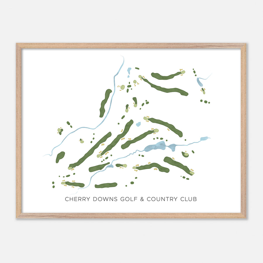 Print of Cherry Downs Golf & Country Club Modern Map