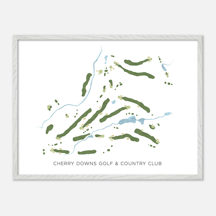 Print of Cherry Downs Golf & Country Club Modern Map