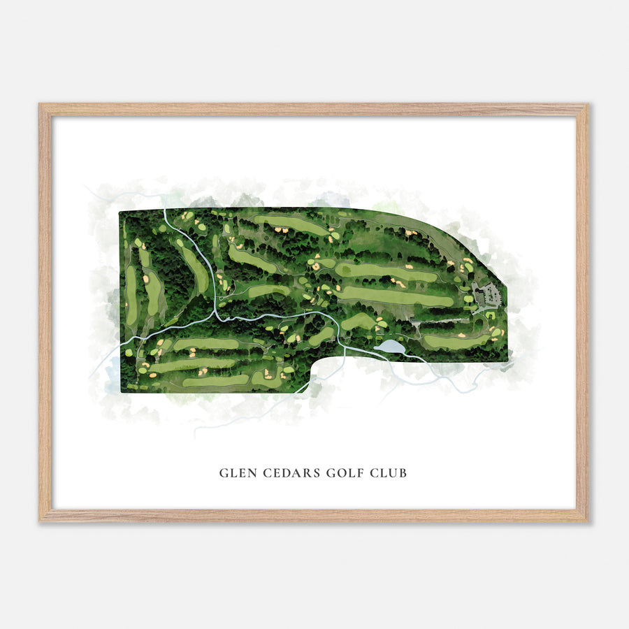 Print of Glen Cedars Golf Club Classic Map