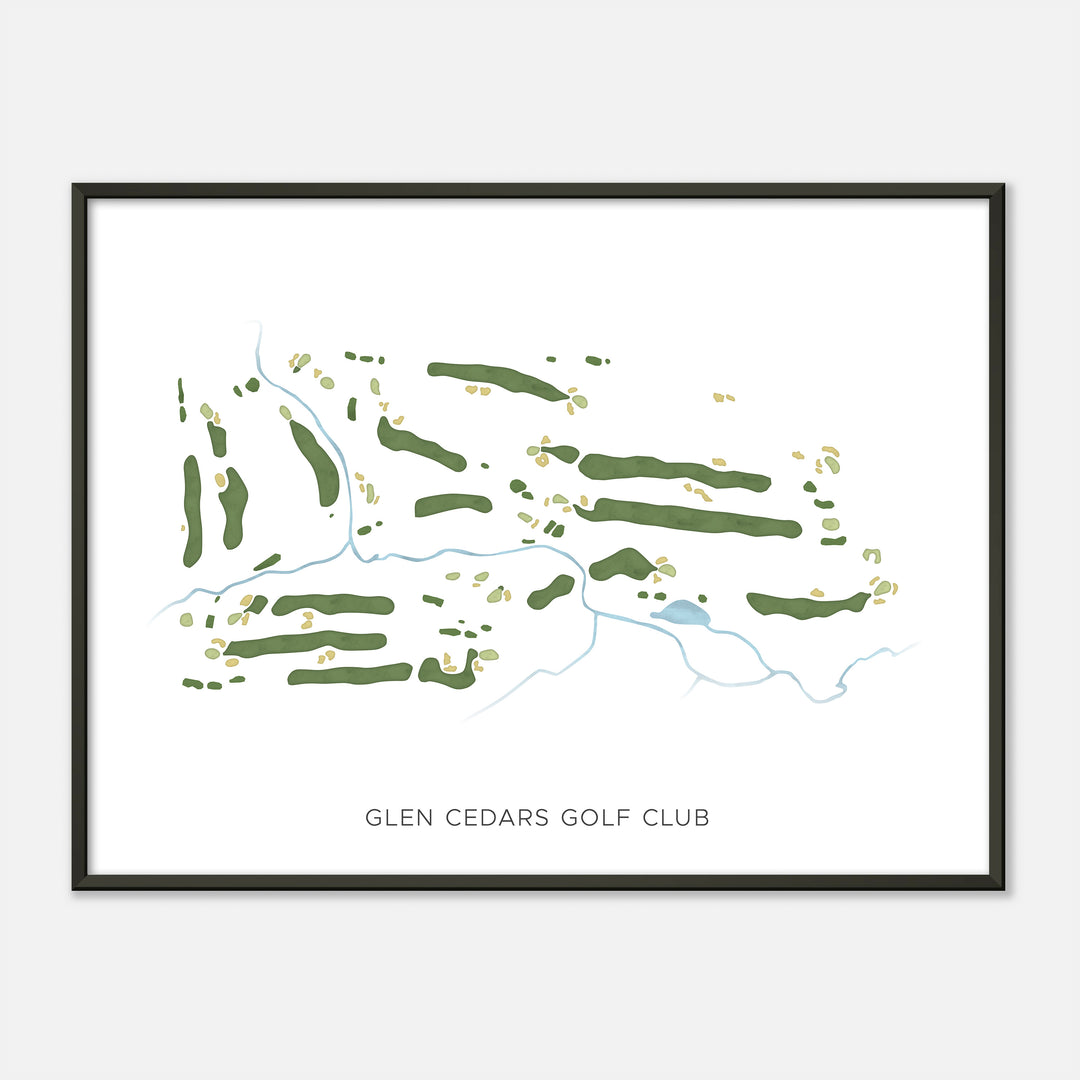 Print of Glen Cedars Golf Club Modern Map