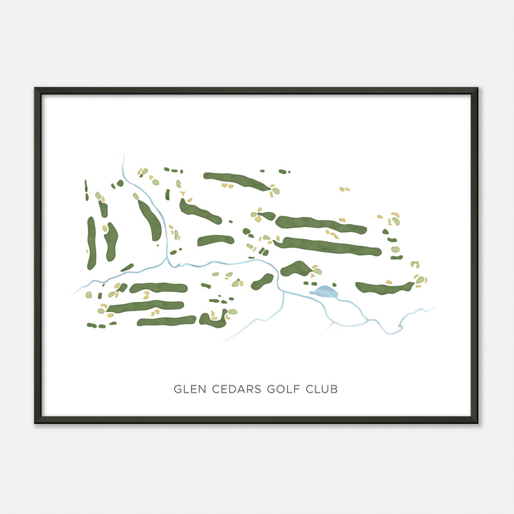 Print of Glen Cedars Golf Club Modern Map