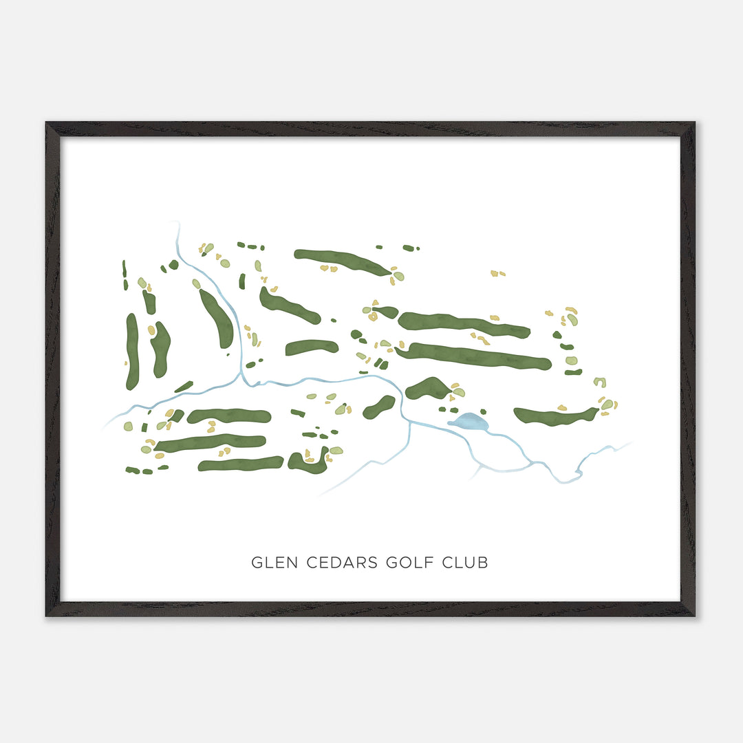 Print of Glen Cedars Golf Club Modern Map