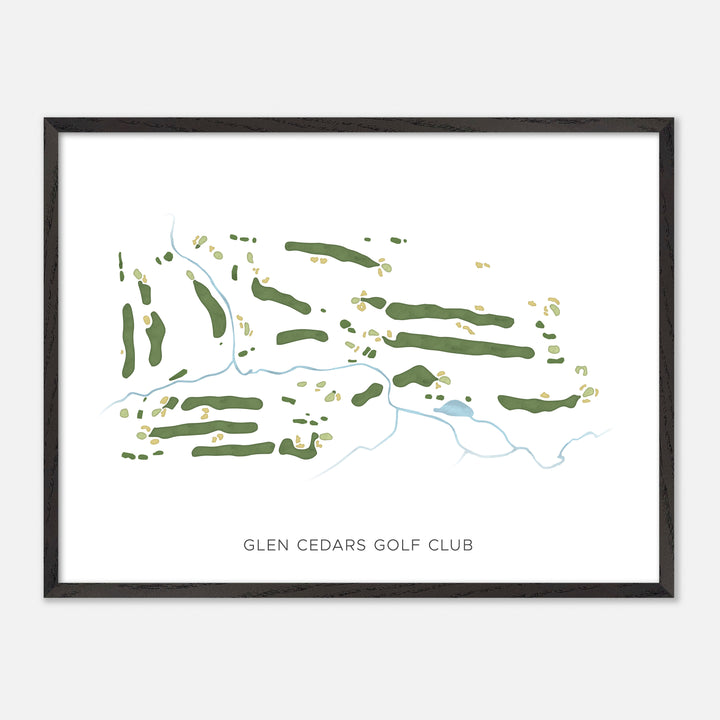 Print of Glen Cedars Golf Club Modern Map