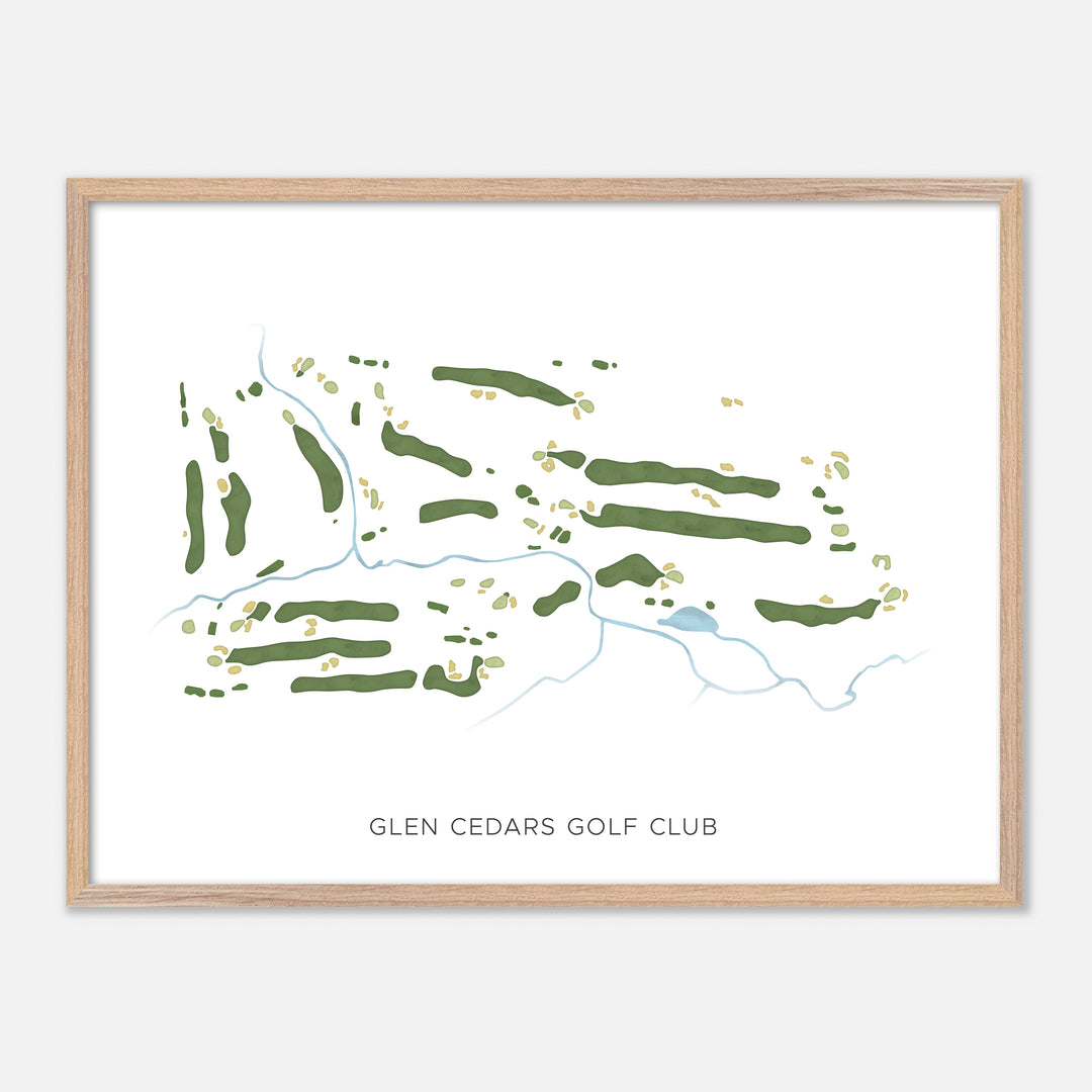 Print of Glen Cedars Golf Club Modern Map