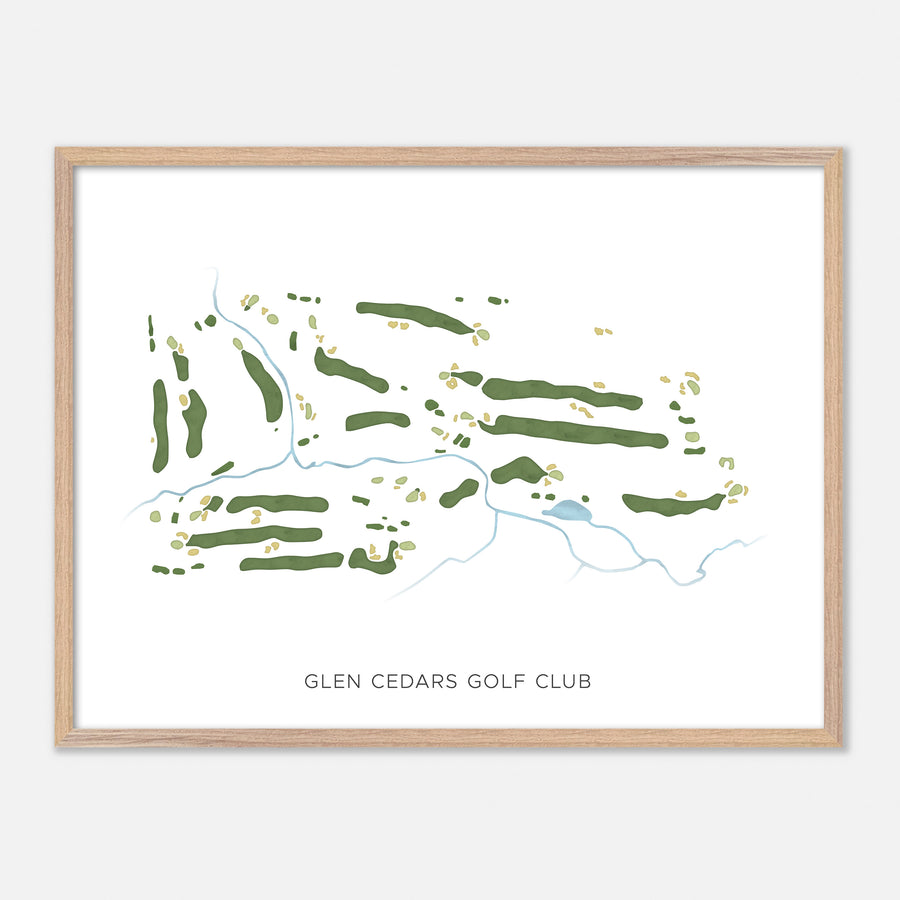 Print of Glen Cedars Golf Club Modern Map