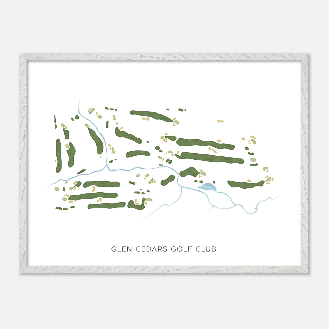 Print of Glen Cedars Golf Club Modern Map