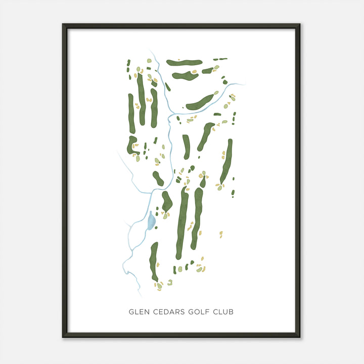 Print of Glen Cedars Golf Club Modern Map