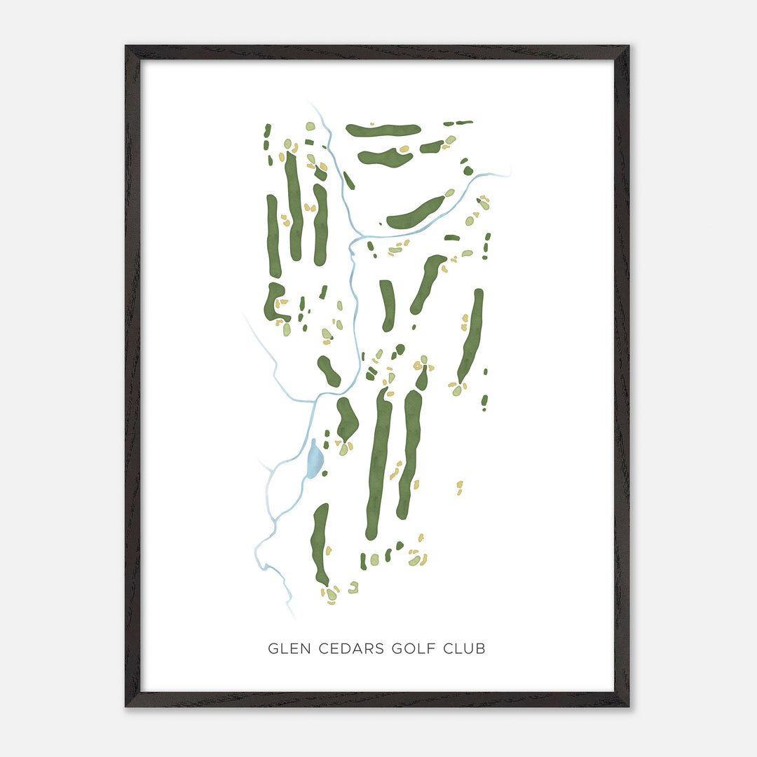 Print of Glen Cedars Golf Club Modern Map