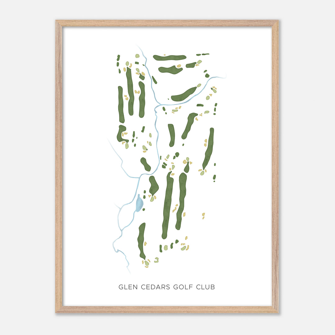 Print of Glen Cedars Golf Club Modern Map