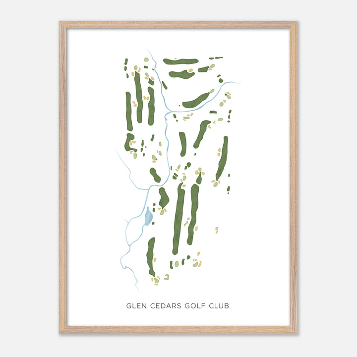Print of Glen Cedars Golf Club Modern Map