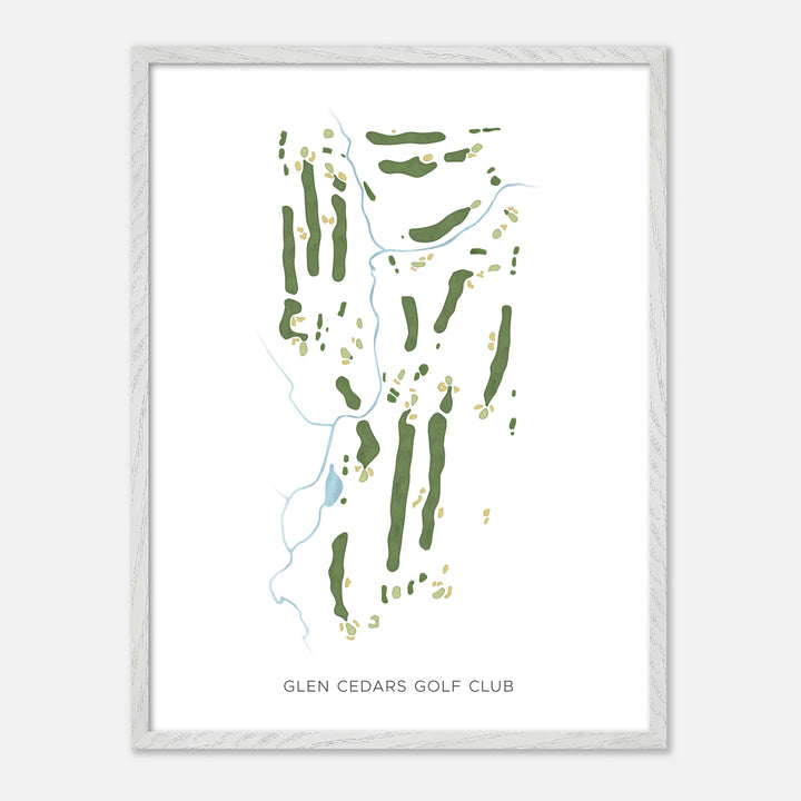 Print of Glen Cedars Golf Club Modern Map