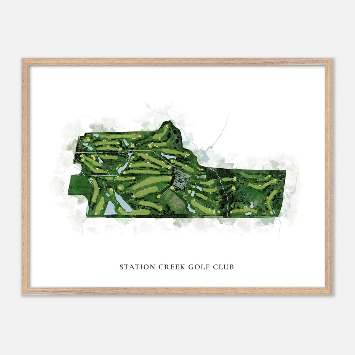 Print of Station Creek Golf Club Classic Map