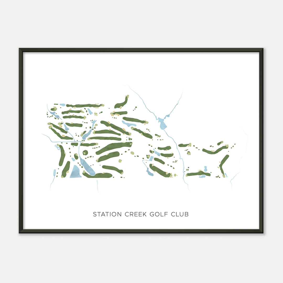 Print of Station Creek Golf Club Modern Map
