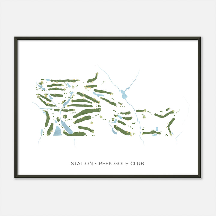 Print of Station Creek Golf Club Modern Map