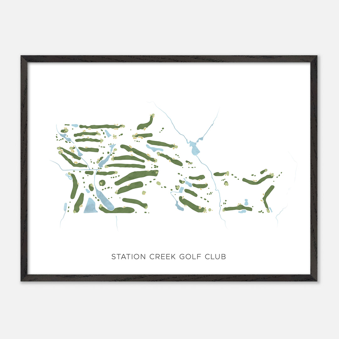 Print of Station Creek Golf Club Modern Map